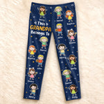 Custom Name Grandpa Grandma Belongs To Grandkids Gifts - Personalized Pajama Pants