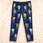 Custom Name Grandpa Grandma Belongs To Grandkids Gifts - Personalized Pajama Pants