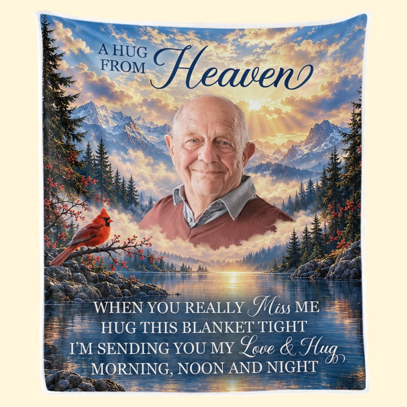 Custom Photo Memorial Sympathy Gifts For Loss Of A Loved One - Personalized Blanket