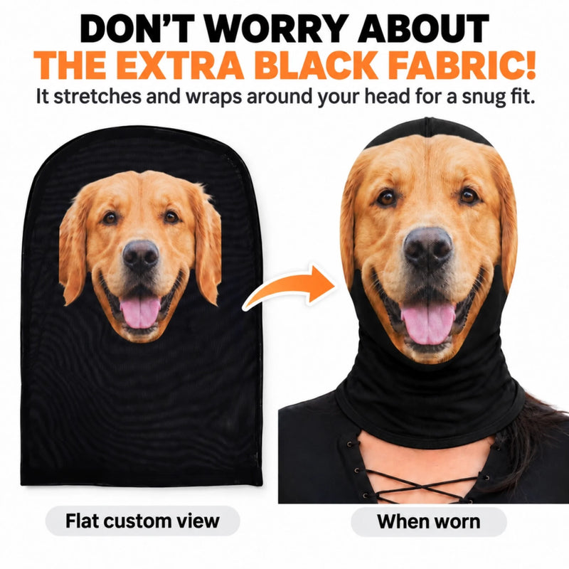 Custom Photo Balaclava Mask - Personalized Halloween Birthday Gifts For Dog Cat Lovers, Dog Dad And Mom, Cat Owners - Pet Monster