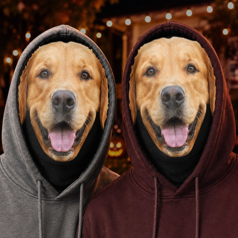 Custom Photo Balaclava Mask - Personalized Halloween Birthday Gifts For Dog Cat Lovers, Dog Dad And Mom, Cat Owners - Pet Monster