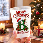 Custom Christmas Monogram Gifts for Family Gatherings - Personalized Plastic Cups