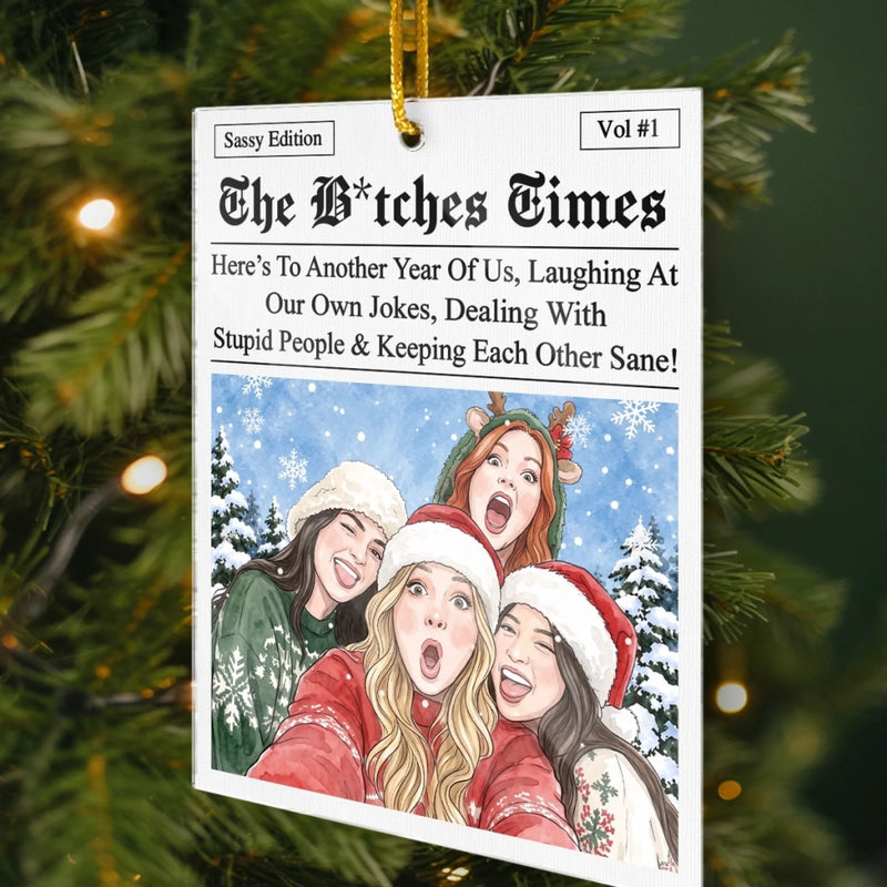 Custom Photo Funny Friendship Christmas Gifts - Personalized Acrylic Ornament