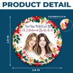 Custom Photo Best Friend Floral Christmas Keepsake - Personalized Ceramic Ornament
