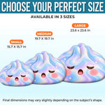 Custom Kawaii Rainbow Cloud Character Decor Gifts For Kids - Personalized Shaped Pillow