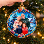 Custom Photo Grandparents And Grandchildren Family Christmas Gifts - Personalized Ornament
