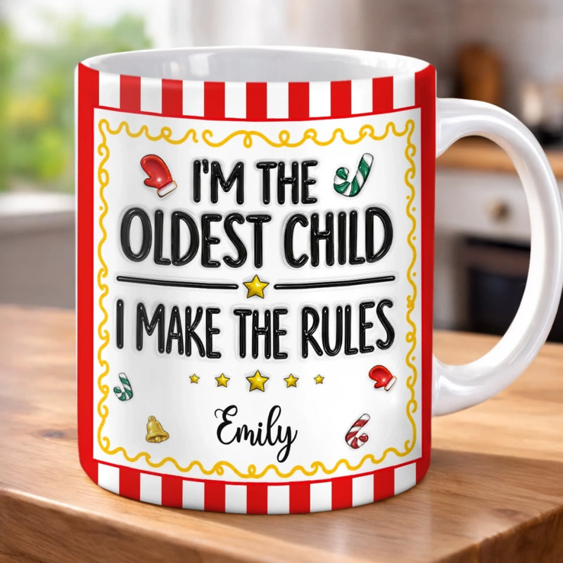 Custom Name Birth Order Sibling Christmas Gifts - Personalized Mug