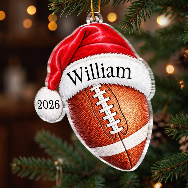 Custom Name Christmas Sports Gifts For Athletes, Sports Fans, Sports Lovers - Personalized Acrylic Ornament