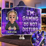 Custom Name Gaming Do Not Disturb Gifts for Kids - Personalized Snuggle Blanket