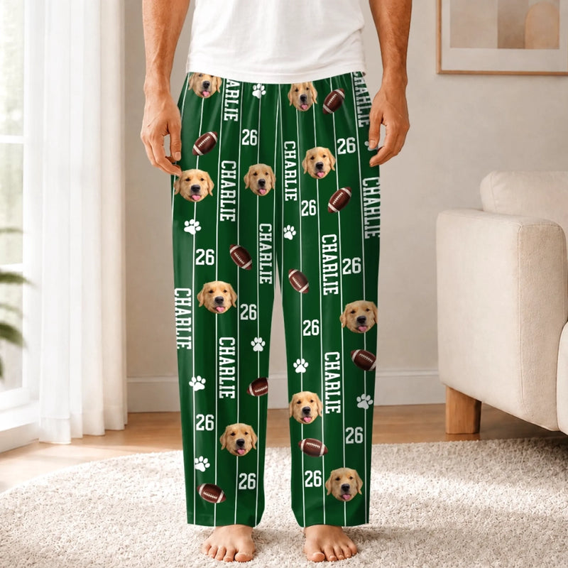 Custom Pet Photo Sports Gifts For Dog and Cat Lovers - Personalized Pajamas Pants