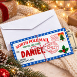 Custom Name North Pole Christmas Gifts for Kids - Personalized Money Envelop