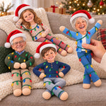 Custom Photo Christmas Light Poseable Doll Holiday Gifts For Sisters, Coworkers And Family - Personalized Poseable Plush Doll