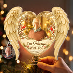 Custom Photo LED Tree Topper - Personalized  Memorial Sympathy Gifts For Loss Of Mom, Dad - Carried In Every Memory