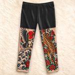 Custom Tiger Eagle Tattoo Art Gifts for Men - Personalized Pajamas Pants