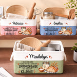 Custom Name Funny Sourdough Baker Gifts - Personalized Storage Basket