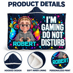 Custom Name Gaming Gifts for Gamers - Personalized Snuggle Blanket