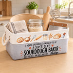 Custom Name Sourdough Baking Humor Gifts - Personalized Storage Basket