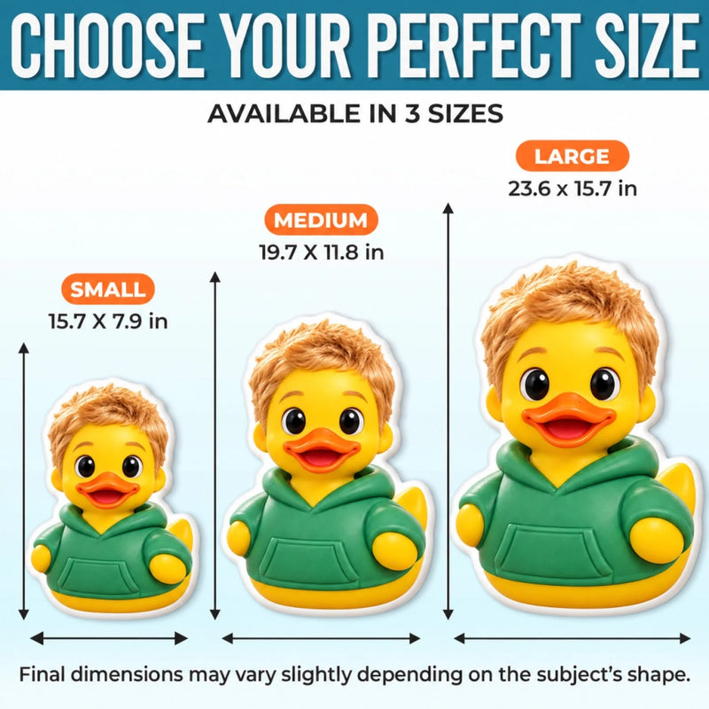 Custom Photo 3D Cartoon Duck Gifts For Kids, Family - Personalized Shaped Pillow