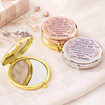 Custom Name Butterfly Initial Gifts for Daughter and Granddaughter - Personalized Compact Mirror