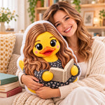 Custom Photo 3D Cartoon Duck Gifts For Best Friends, Besties, Sisters - Personalized Shaped Pillow
