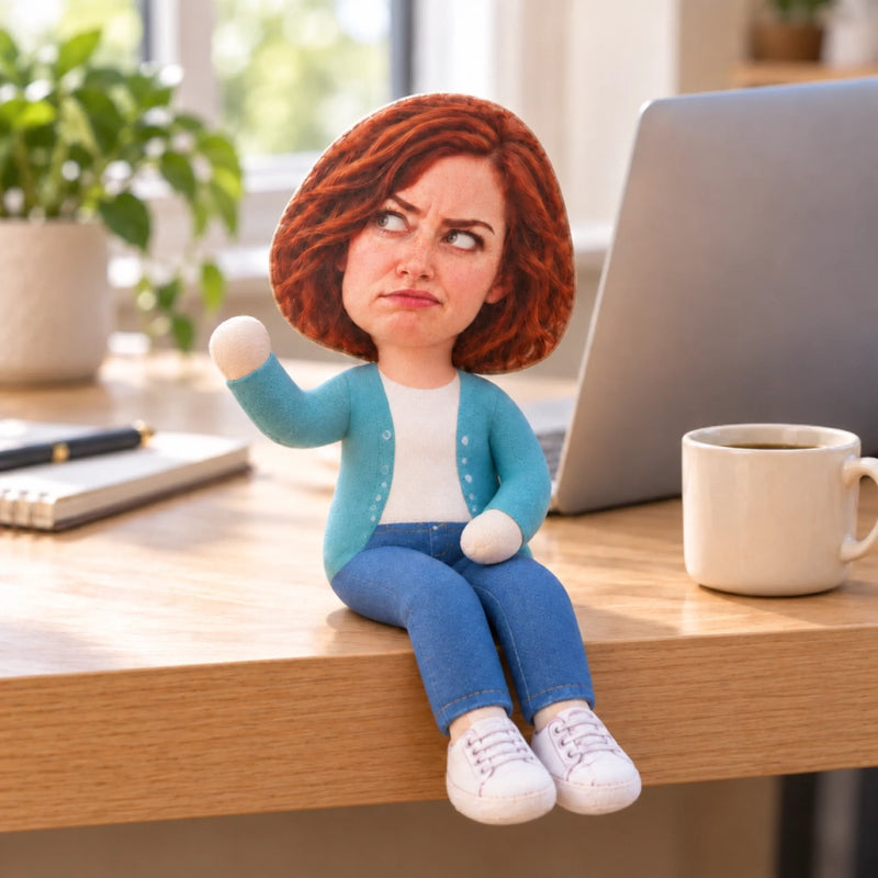Funny Office Coworker Gifts - Personalized Toy Poseable Plush Doll