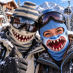 Custom Funny Shark Skiing Gifts For Men, Women - Personalized BlockHead Ski Mask