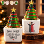 Custom Name Funny Christmas Gifts for Best Friends - Personalized Glass Everlasting Christmas