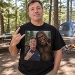 Custom Photo Funny Bigfoot Selfie Gifts for Men and Women - Personalized Comfort T-Shirt