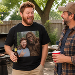 Custom Photo Funny Bigfoot Selfie Gifts for Men and Women - Personalized Comfort T-Shirt