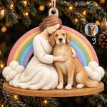 Custom Pet Photo Christmas Gifts for Dog Lovers - Personalized Wooden Ornament