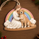 Custom Pet Photo Christmas Gifts for Dog Lovers - Personalized Wooden Ornament