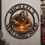 Custom Welding Workshop Gifts for Welders - Shaped Metal Sign