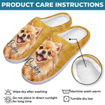 Custom Photo Name Pet Gifts For Dog And Cat Lovers - Personalized Fluffy Slippers