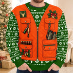 Custom Photo Merry Huntmas Deer Scene for Him - Personalized Ugly Sweatshirt