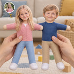 Custom Photo Kids Keepsake Gifts - Personalized Poseable Plush Doll
