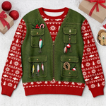 Custom Photo Merry Huntmas Deer Scene for Him - Personalized Ugly Sweatshirt copy