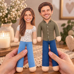 Custom Couple Photo Gifts - Personalized Poseable Plush Doll