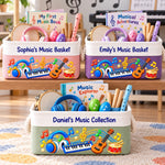 Custom Name Music Gifts for Kids - Personalized Storage Basket