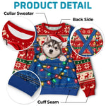 Custom Photo Ugly Sweatshirt - Personalized Christmas Birthday Gifts For Dog Cat Lovers, Dog Dad And Mom, Cat Owners - Keeping Christmas Extra Fluffy