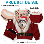 Custom Photo Ugly Sweatshirt - Personalized Christmas Birthday Gifts For Dog Cat Lovers, Dog Dad And Mom, Cat Owners - Furry Little Christmas Helpers