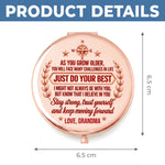 Custom Name Encouragement Gifts for Granddaughter, Daughter - Personalized Compact Mirror