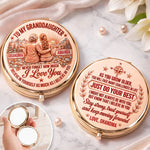Custom Name Encouragement Gifts for Granddaughter, Daughter - Personalized Compact Mirror