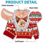 Custom Funny Pet Photo Santa Hat Christmas Gifts For Dog And Cat Lovers - Personalized Ugly Sweatshirt