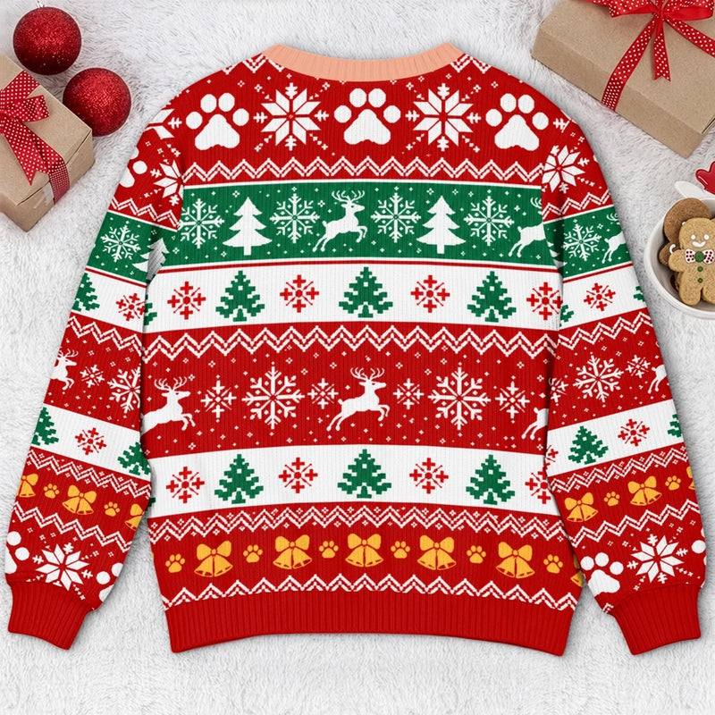 Custom Funny Pet Photo Santa Hat Christmas Gifts For Dog And Cat Lovers - Personalized Ugly Sweatshirt