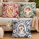 Custom Photo Pet Memorial Christmas Gifts For Dog And Cat Lovers - Personalized Pillow