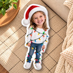 Custom Photo Christmas Gifts for Kids - Personalized Shaped Pillow
