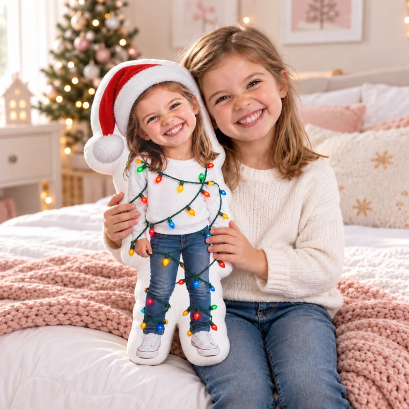 Custom Photo Christmas Gifts for Kids - Personalized Shaped Pillow