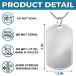 Custom Name Encouragement Gifts for Son and Grandson from Grandpa - Personalized Dog Tag Necklace