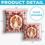 Custom Pet Photo Christmas Memorial Sympathy Gifts For Dog And Cat Lovers - Personalized Pillow