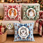 Custom Pet Photo Christmas Memorial Sympathy Gifts For Dog And Cat Lovers - Personalized Pillow